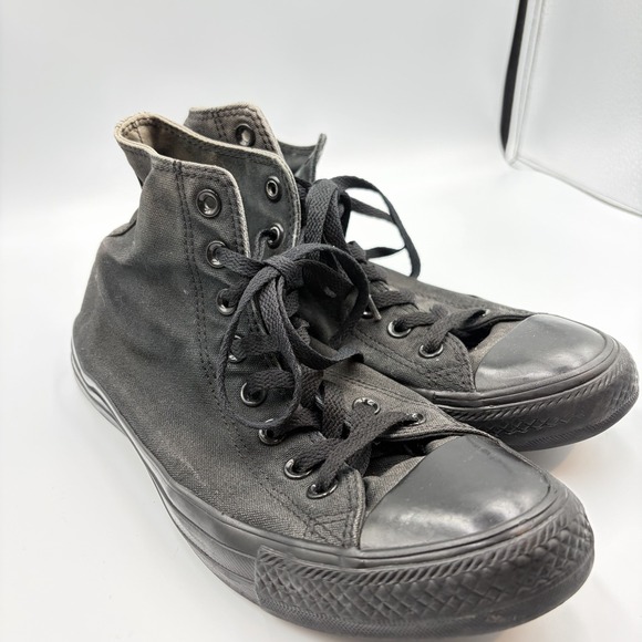 CONVERSE Chuck Taylor ALL STAR Men High Top Monochrome Black NINJA‎ M8 W10 - Picture 2 of 11